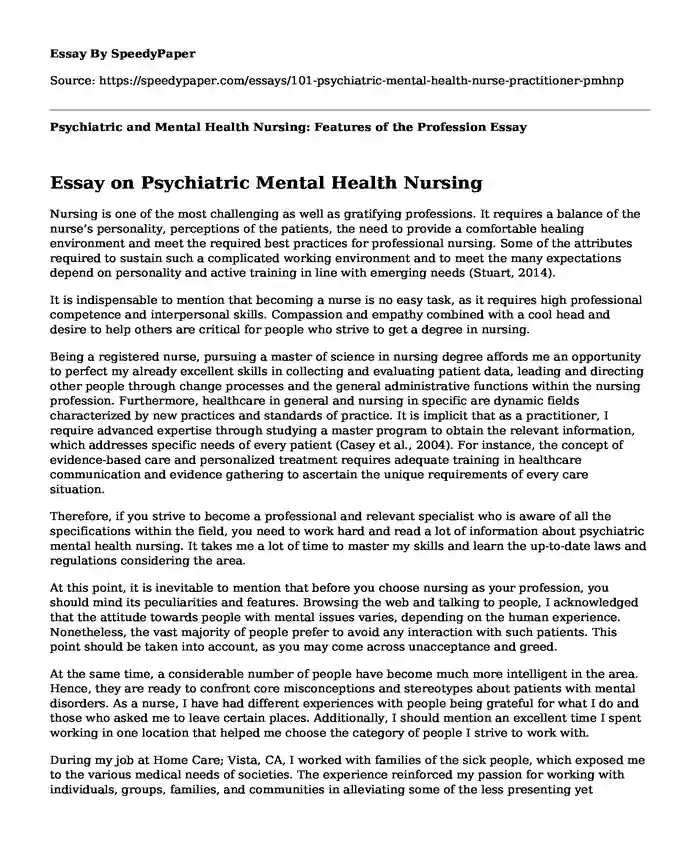 issues in mental health nursing