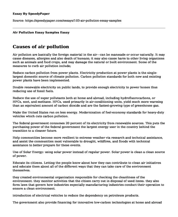 air pollution master thesis