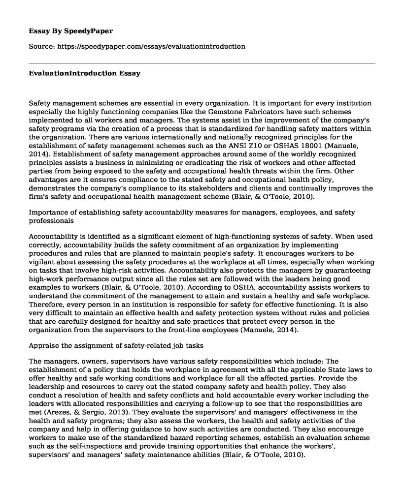 EvaluationIntroduction