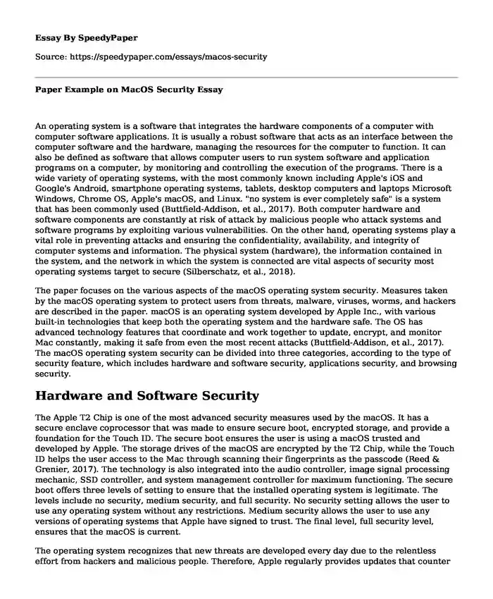 Paper Example on MacOS Security