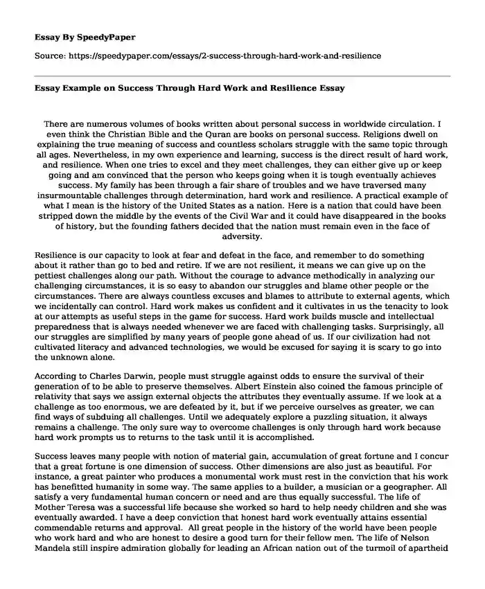 resilience essay examples medical school