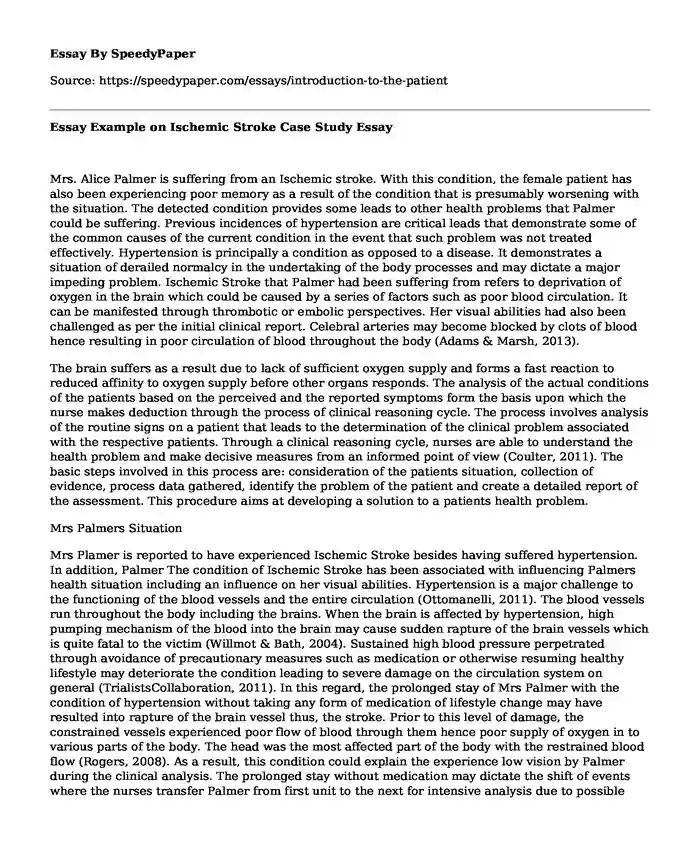 stroke patient case study